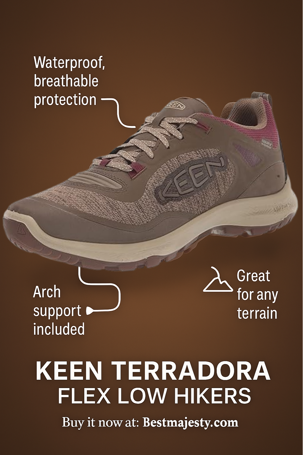Keen Womens Terradora Flex Low - wine color sz 8