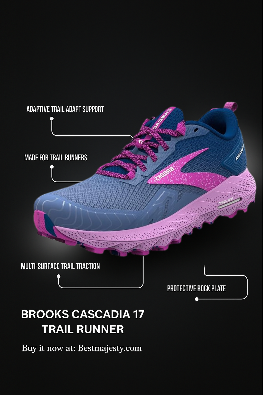 Brooks Women’s Cascadia 17 Trail Running Shoe