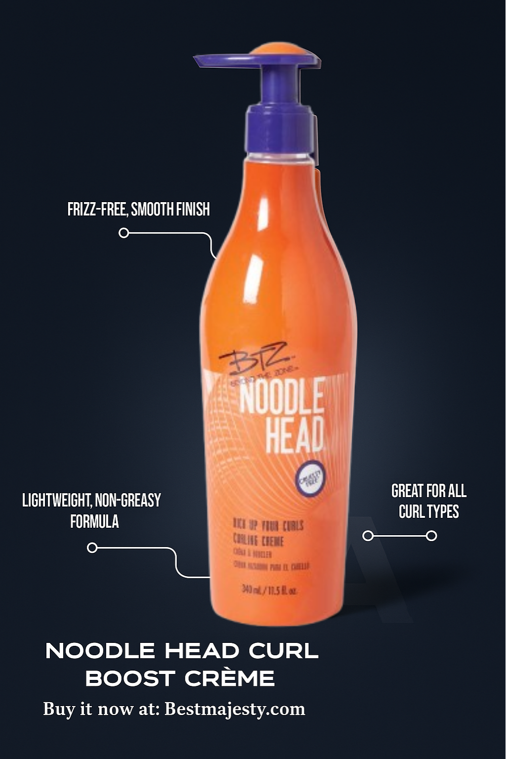 Beyond The Zone Noodle Head Kick Up Your Curls Curling Creme (11.5 oz) - Pack of 2