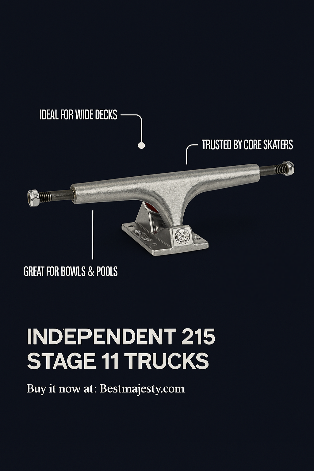 INDEPENDENT Truck Company 215 Stage 11 Polished Skateboard Trucks