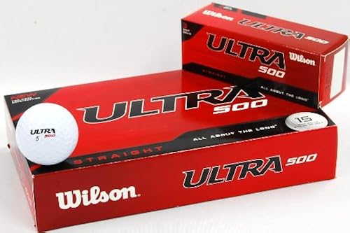 Wilson Ultra 500 Straight Golf Ball (15-Pack), White