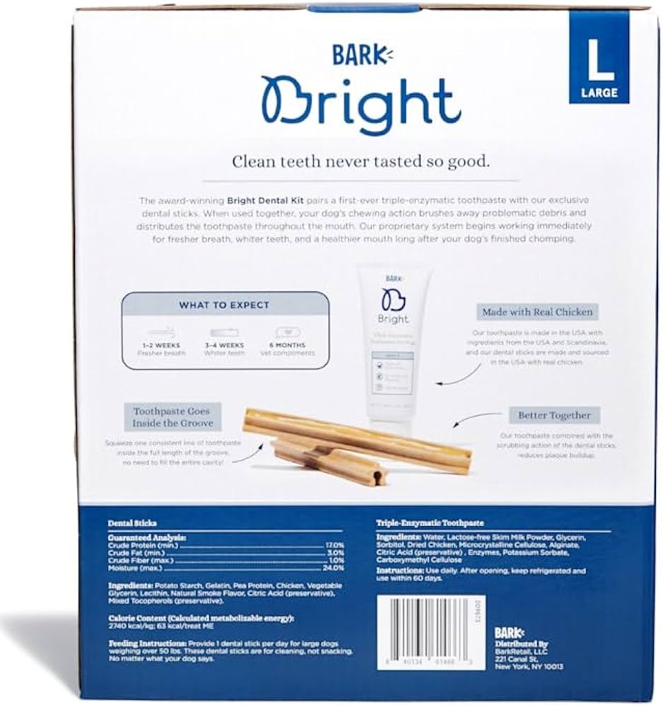 BARK Bright Large Dental Kit for Dogs, 26.29 oz, C