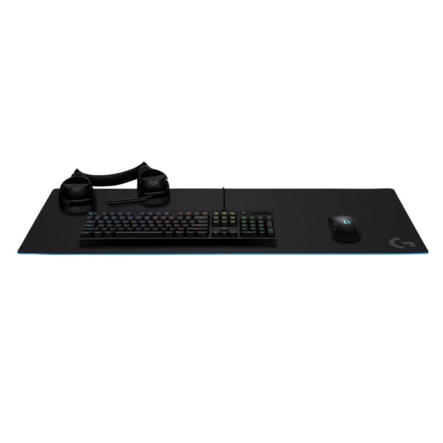 Logitech G840 XL Cloth Gaming Mouse Pad, Thin Pad, Stable Rubber Base, Performance-tuned Moderate surface friction, Durable tube for transport - Black