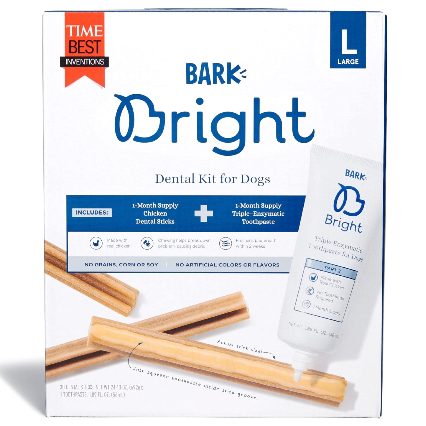 BARK Bright Large Dental Kit for Dogs, 26.29 oz, C