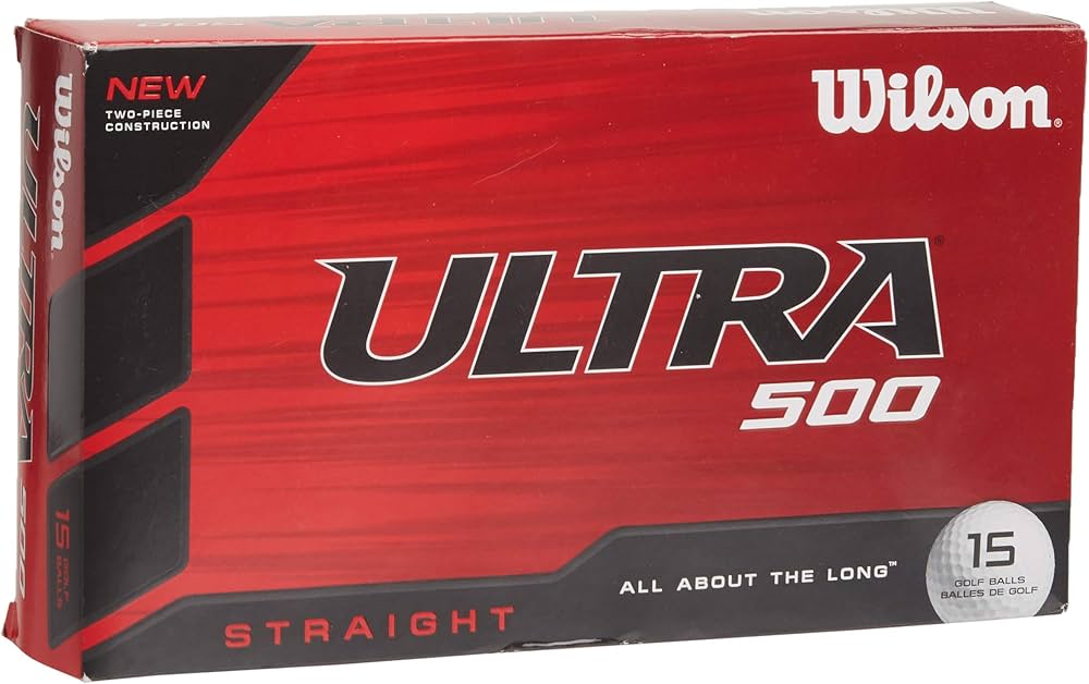 Wilson Ultra 500 Straight Golf Ball (15-Pack), White
