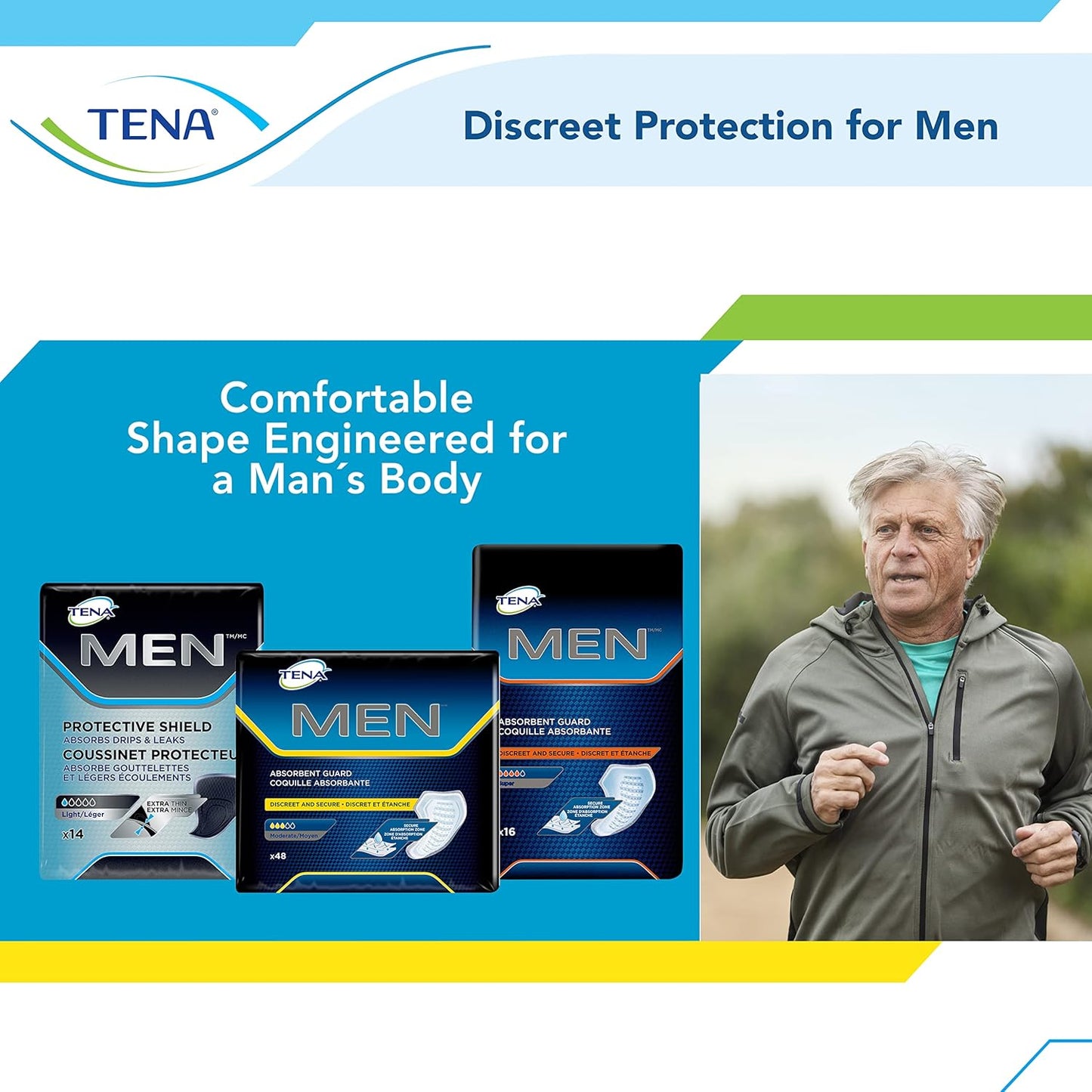 Tena Incontinence Guards for Men, Moderate Absorbency, 48 Count