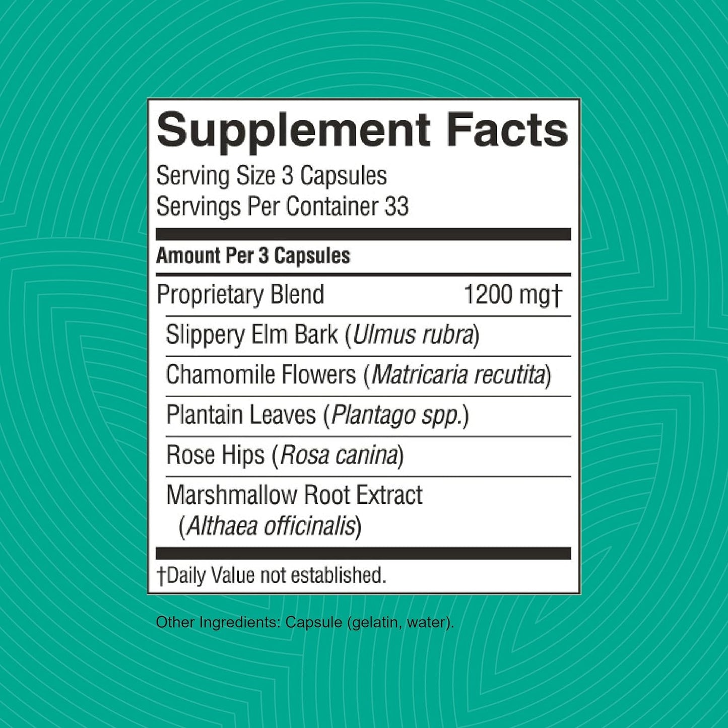 Nature's Sunshine Intestinal Soothe and Build 100 Capsules
